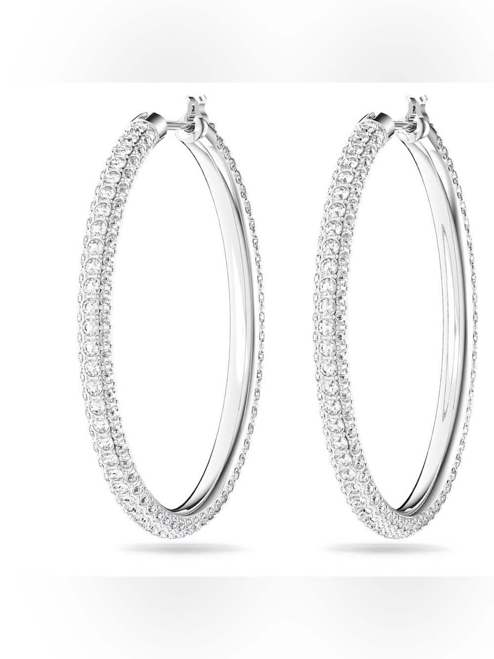 Authentic Swarovski Dextera hoop earrings Pavé, White, 5389432. BRAND NEW. - Picture 7 of 16